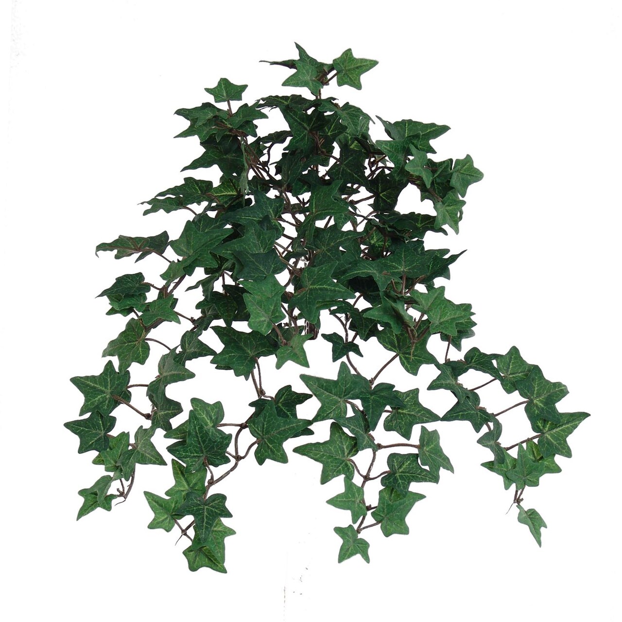 2-Pack 13" Mini Artificial English Ivy Bushes — 176 Silk Leaves Each, UV-Safe Faux Greenery for Desks, Centerpieces & Small Planters | Floral Home